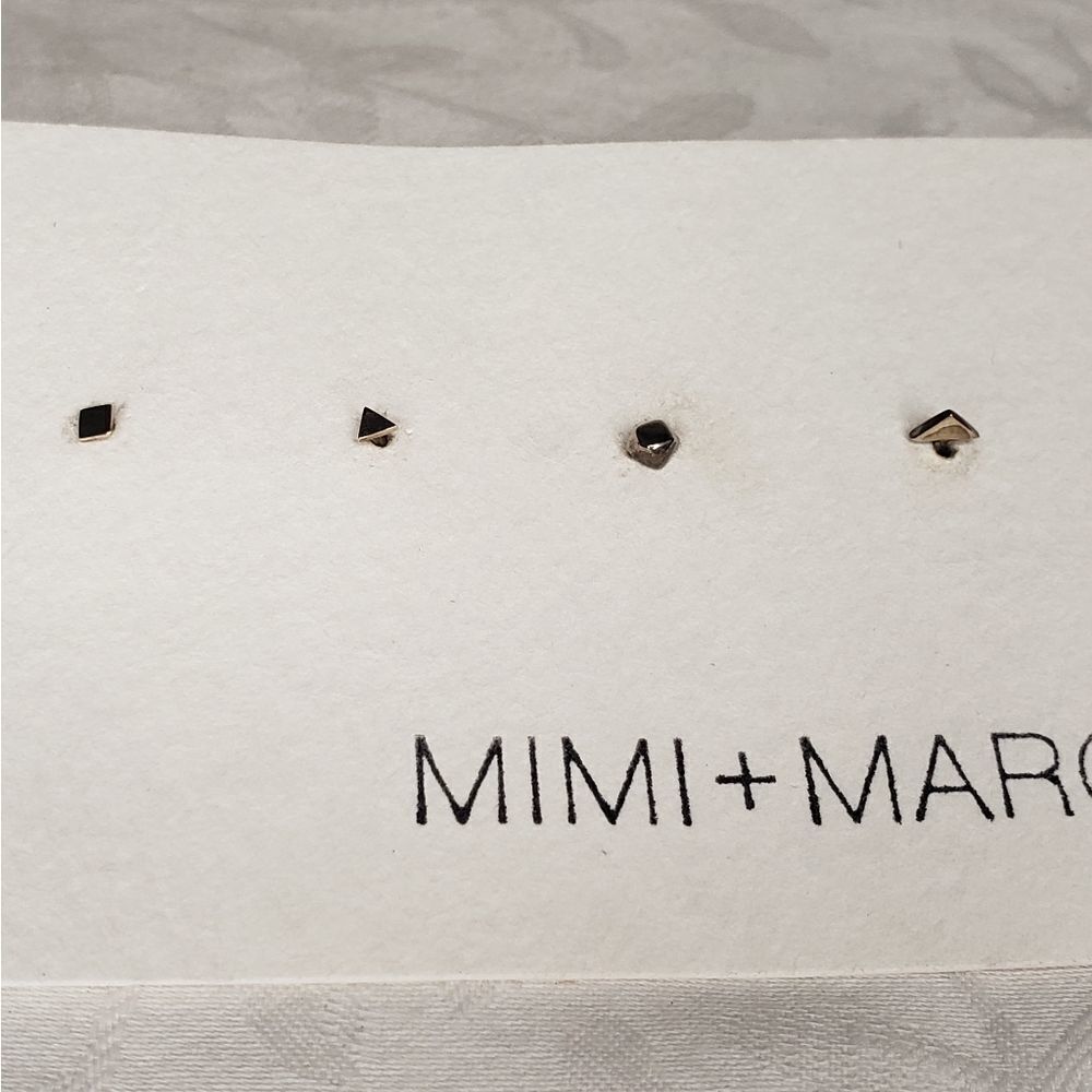 NWT Mimi+Marge Sterling mini silver stud earrings - Picture 2 of 4
